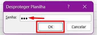 Desprotegendo a Planilha no Excel