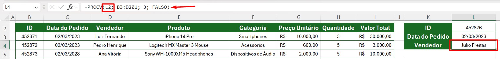 Função PROCV Corrigida no Excel com Ajuda do ChatGPT