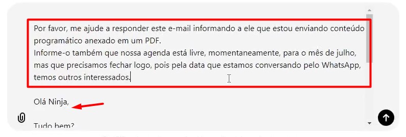 Solicitado Resposta de E-mail no ChatGPT - Responder E-mails com o ChatGPT