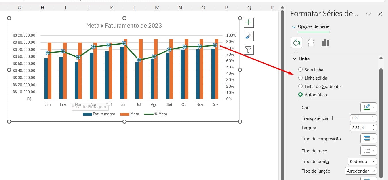Personalizando o Gráfico no Excel
