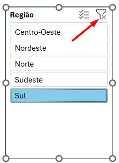 Retirando o Filtro da Segmentação de Dados no Excel