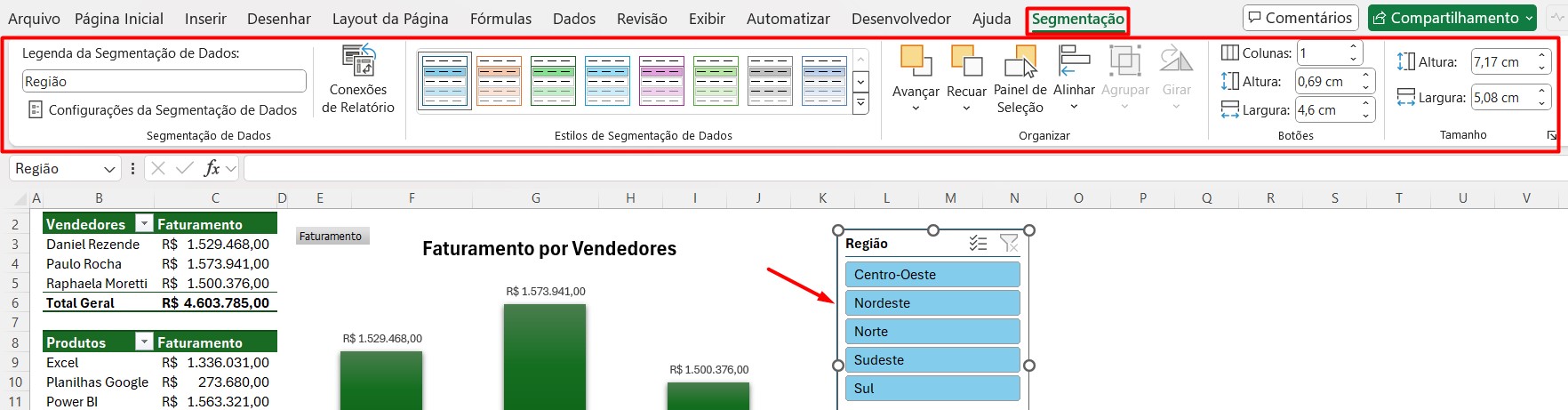 Configurando a Segmentação de Dados no Excel