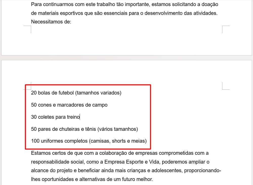 Texto no Word para Utilizar Marcadores - Aulão de Word com ChatGPT