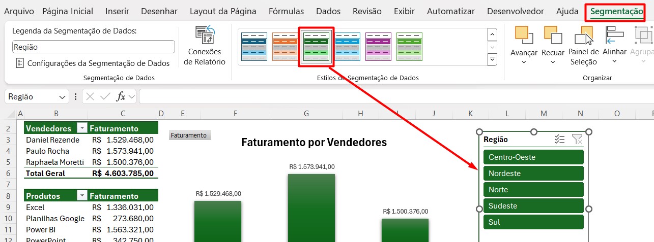 Configurando a Segmentação de Dados no Excel