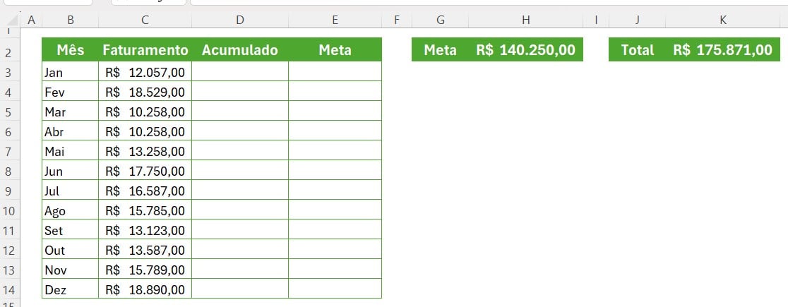 Base de Dados para Indicadores no Excel