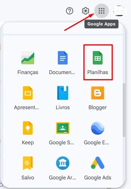 Como Acessar o Google Planilhas