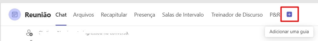 Adicionando uma Guia no Teams