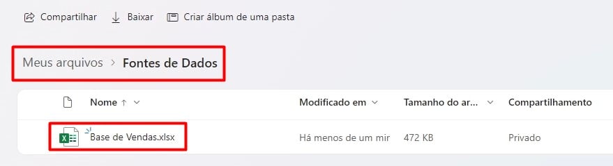 Integrar Arquivos do OneDrive ao Power BI