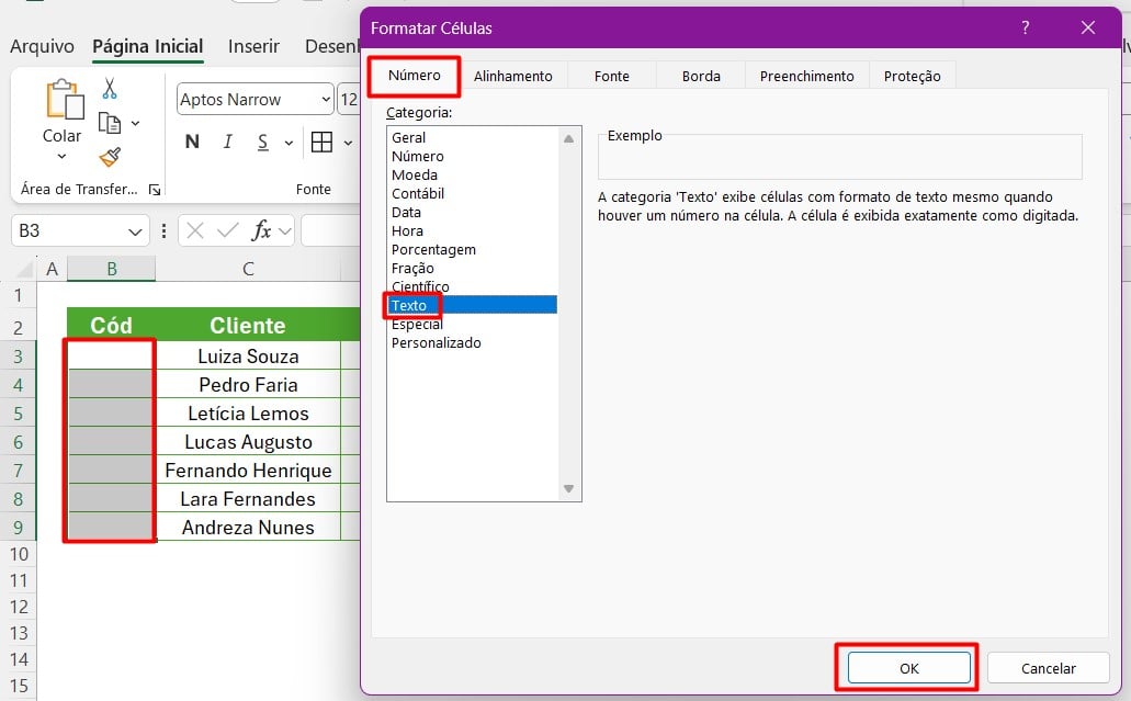 Como Fazer o Excel Aceitar 0 a Esquerda