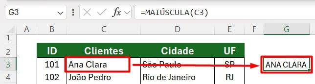 Como Deixar Tudo Maiúsculo no Excel