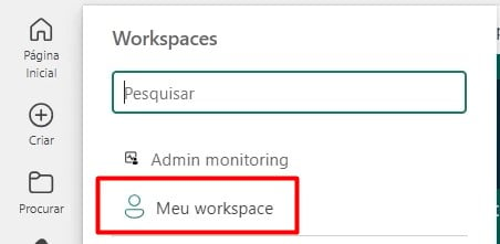 Verificando as Pastas do Workspace no Power BI Service