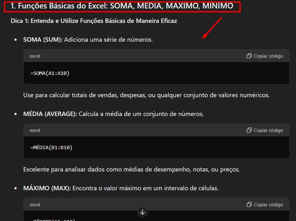 Dicas Sobre as Funções Básicas do Excel