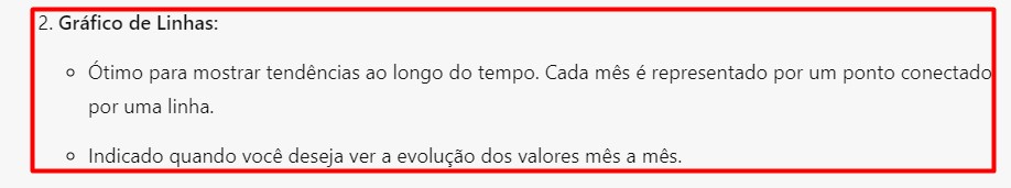 Sugestão de Gráfico de Linhas no Excel Pelo Copilot