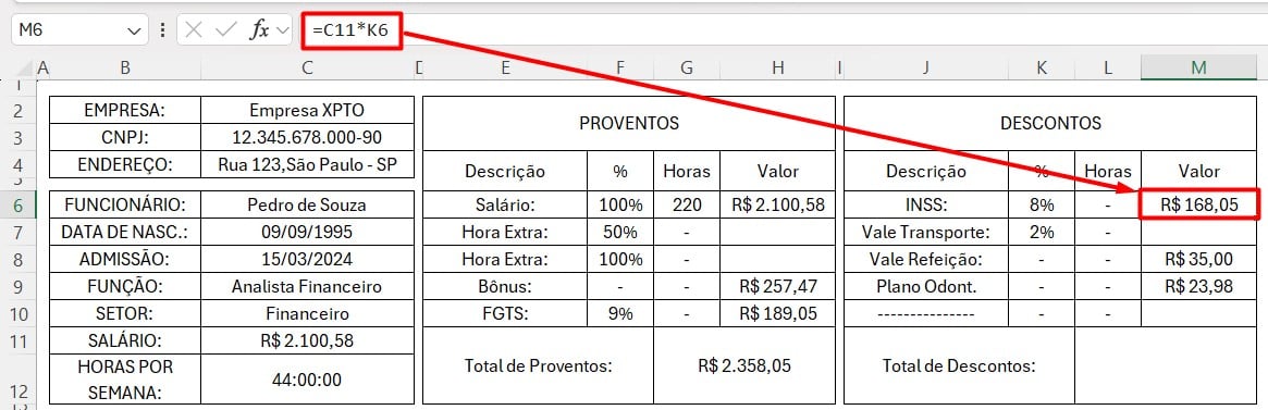 Calculando o INSS