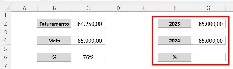 Base de Dados para Cálculo no Excel