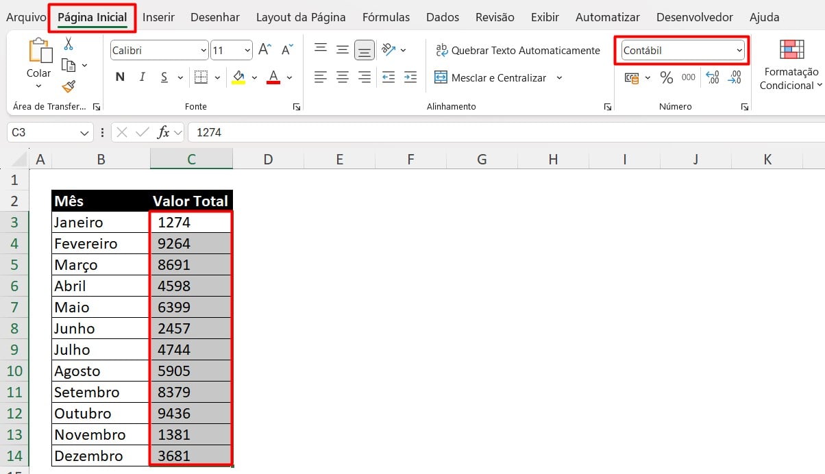 Formato das Células Verificadas no Excel