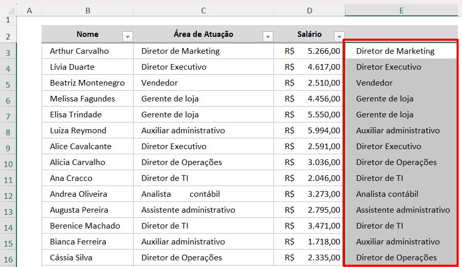 Resultado da Função ARRUMAR no Excel