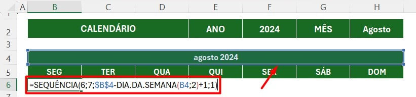 Utilizando as Funções SEQUÊNCIA e DIA DA SEMANA