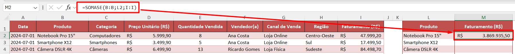 Somar Produtos Similares no Excel