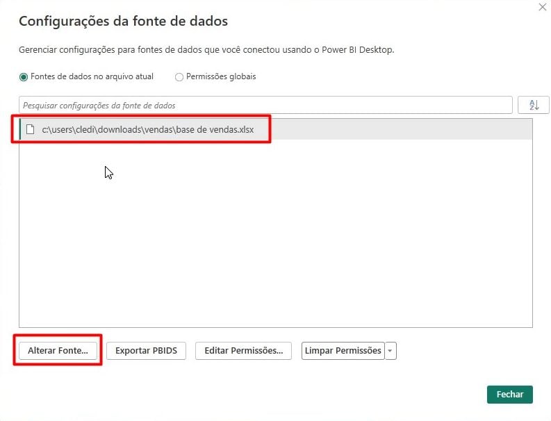 Alterando Fonte de Dados no Power BI