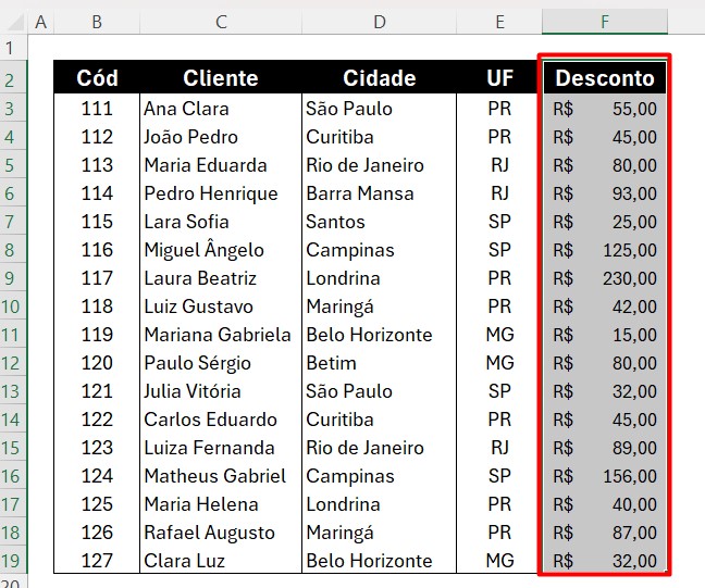 Correção de Valores no Excel