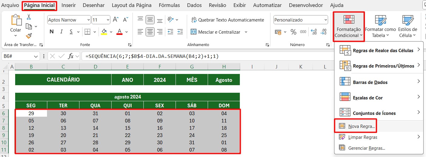 Aplicando a Formatação Condicional