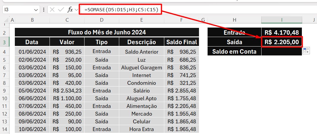 Aplicação de SOMASE