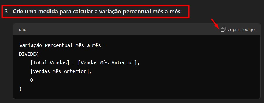 Usando o chatGPT para criar Fórmulas Dax