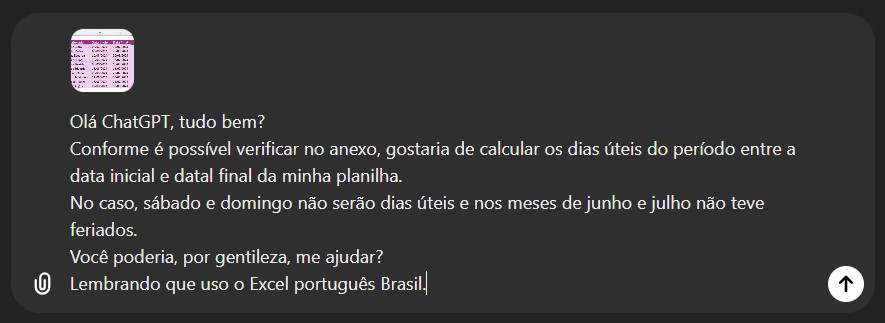 Como Calcular Dias Úteis no Excel com o ChatGPT