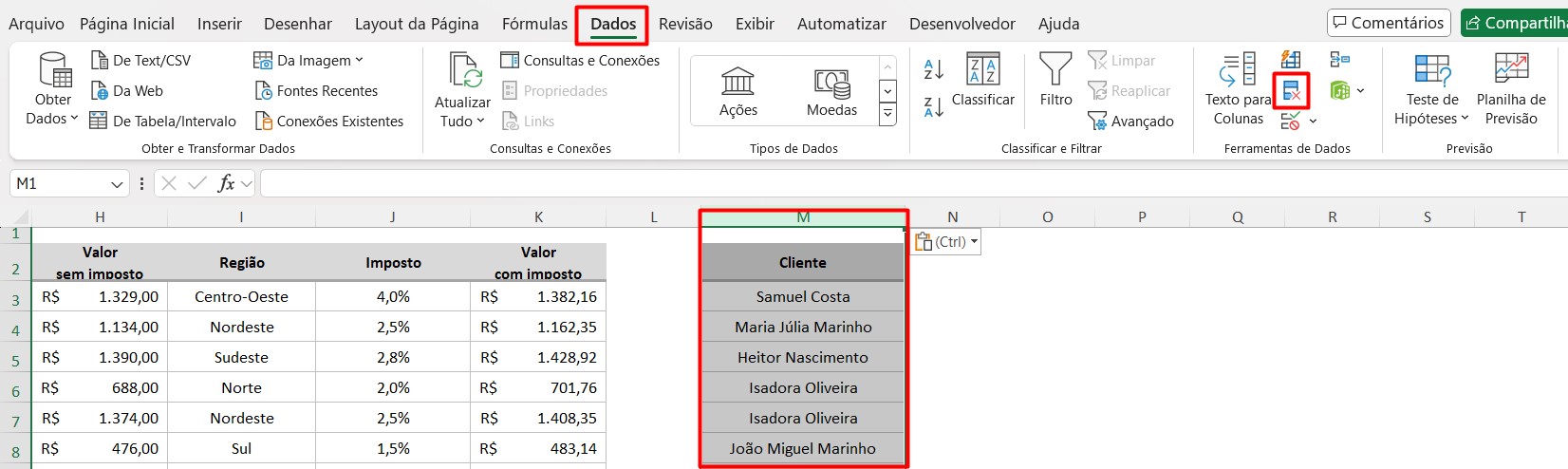 Removendo Duplicadas de Coluna no Excel