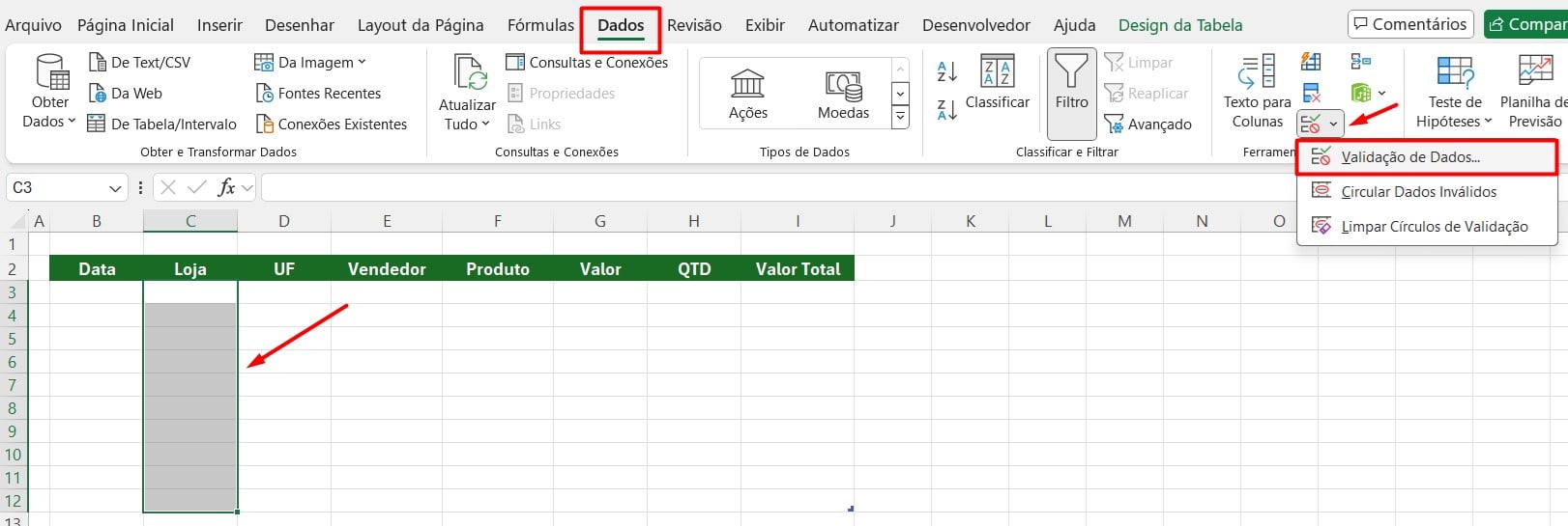 Como Colocar Filtro com Opções no Excel