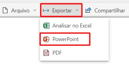 Exportando Relatório do Power BI Service ao PowerPoint