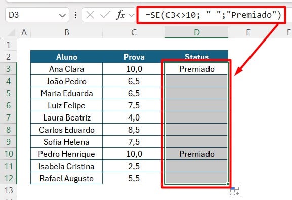 Como Colocar o Símbolo de Diferente no Excel?