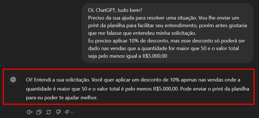 Como Usar a Função SE e OU no Excel com o ChatGPT