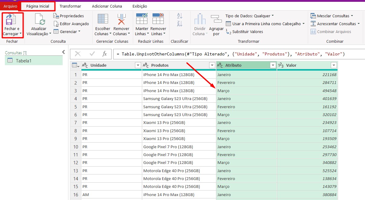 Carregando Alterações no Power Query Para o Excel