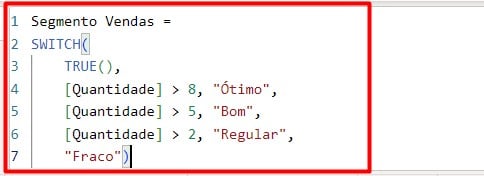 Usando a DAX SWITCH Para Classificar a Quantidade de Vendas no Power BI