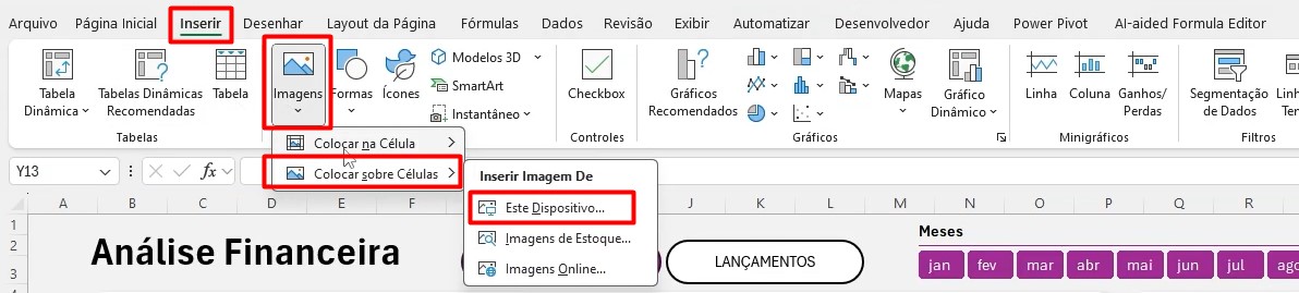 Inserindo Ícone no Excel