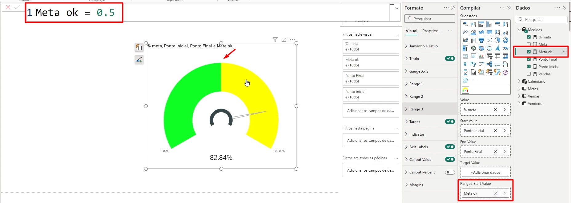 Definindo Meta Mínima no Power BI