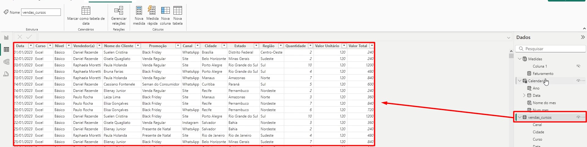 Base de Dados de Vendas no Power BI