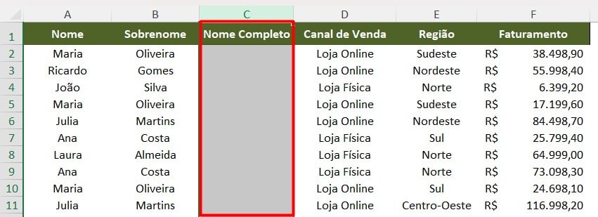 Como Juntar Duas Colunas no Excel