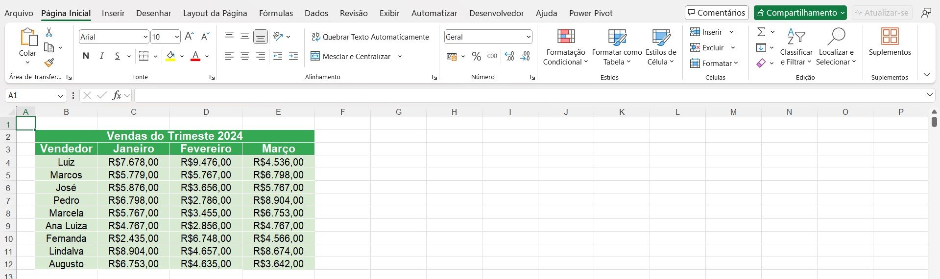 Acessando o Arquivo do Google Planilhas no Excel