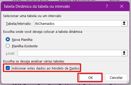 Configurando Tabela Dinâmica no Excel