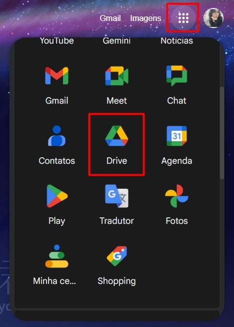 Acessando o Google Drive