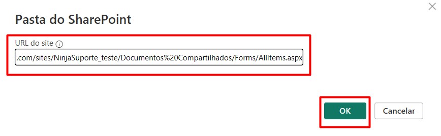 Conectando a Pasta do SharePoint no Power BI