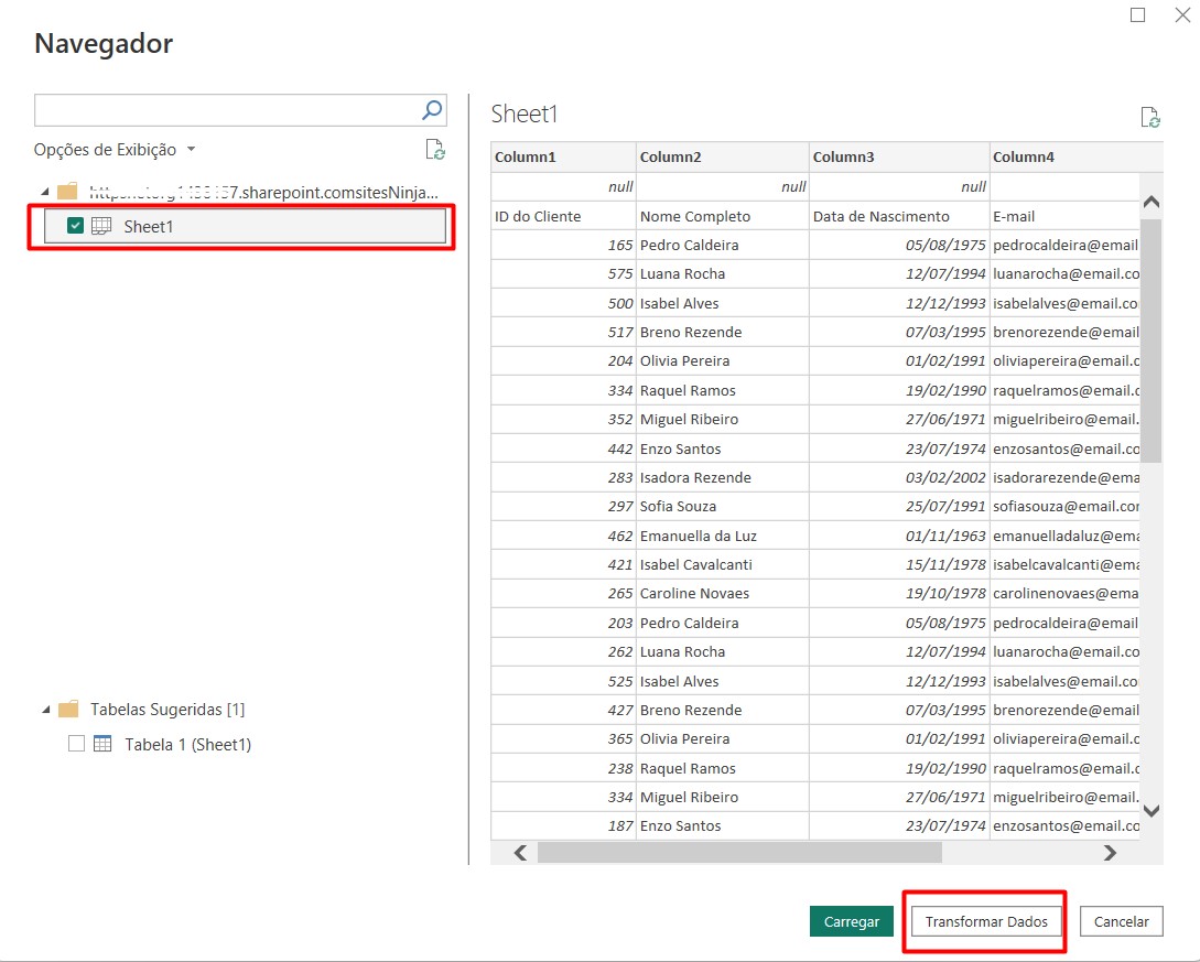 Acessando Arquivo do SharePoint no Power BI