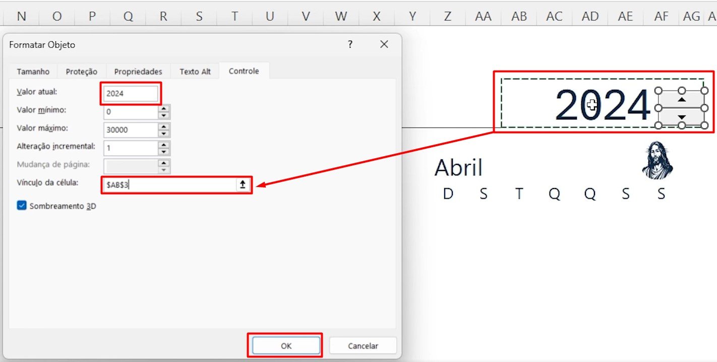 Ativando o Botão Inserido no Excel