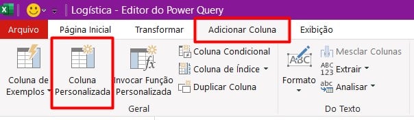 Adicionando Coluna Personalizada