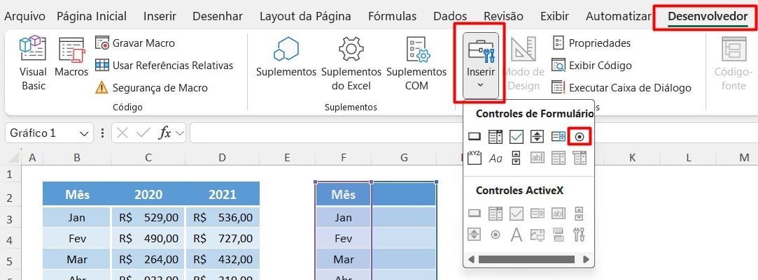 Inserindo Botão no Excel