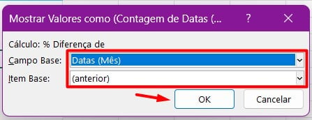 Configurando os Valores da Tabela Dinâmica no Excel Para Porcentagem