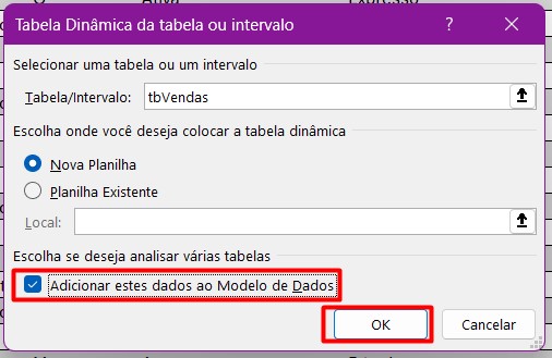 Configurando a Tabela Dinâmica no Excel